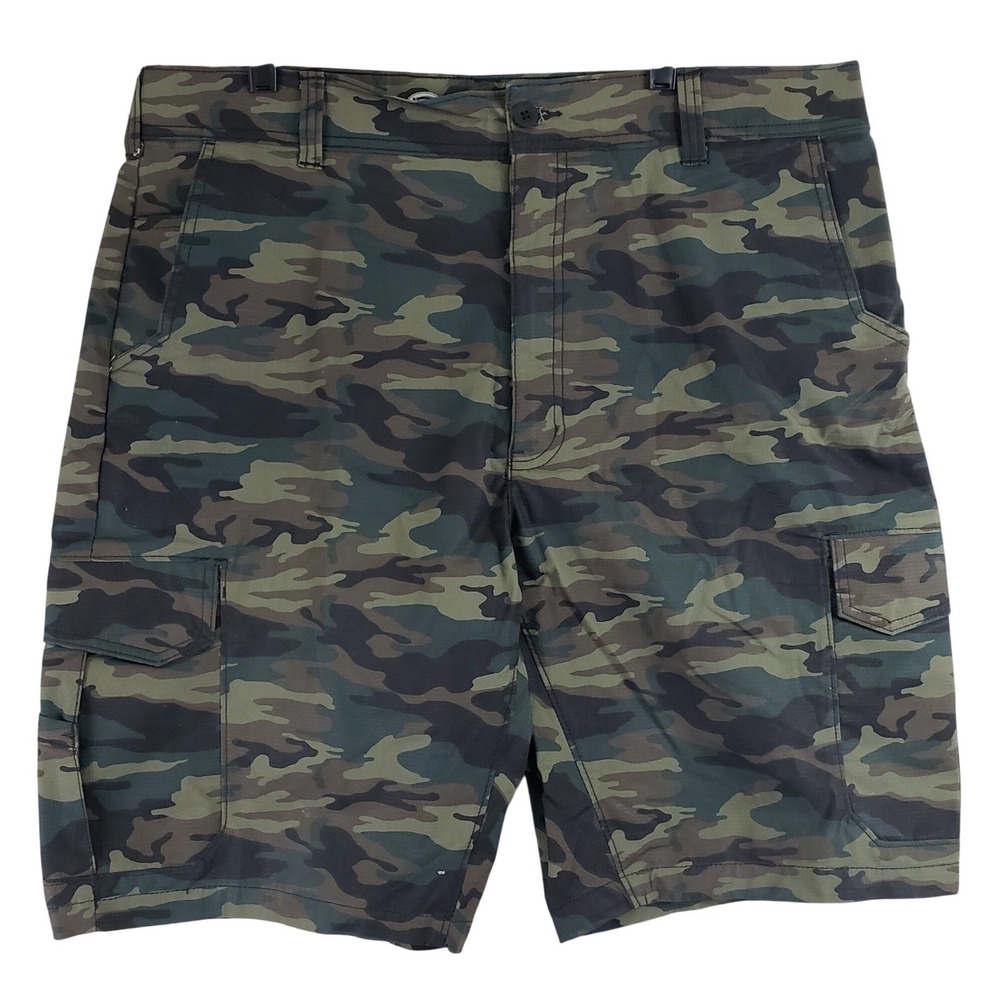 Dickies Temp-iQ Cargo Shorts Mens 40 Green Camo Tactical Utility Gorpcore
